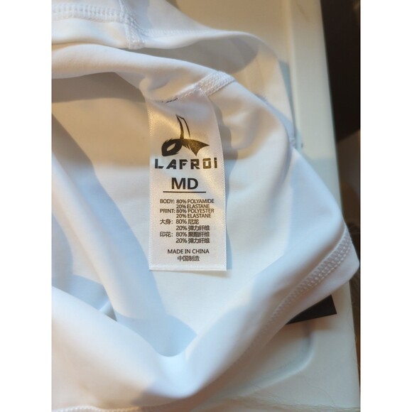 LAFROI Burst Maximum Performance Rash Guard Shirt Mens M White Black Skulls - Picture 7 of 8